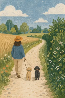 Obedient Footsteps Along a Meadow Path