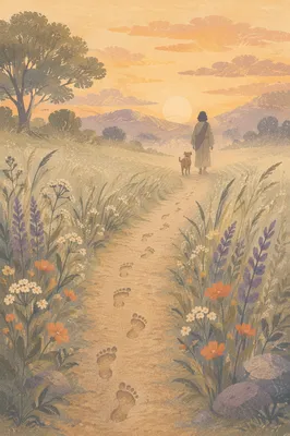 Obedient Footsteps Along a Meadow Path