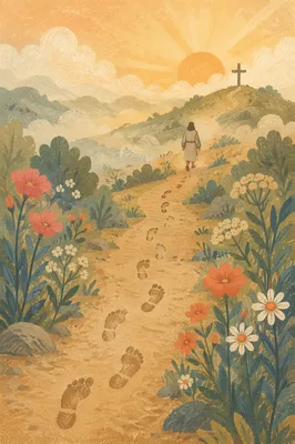 Obedient Footsteps Toward the Meadow Cross