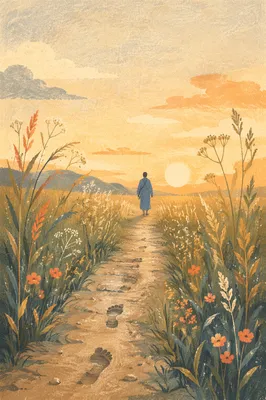 Obedient Footsteps Through Sunrise Meadow