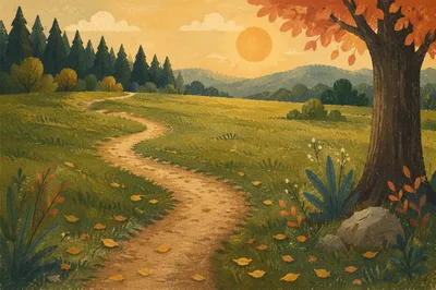 Obedient Footsteps Along a Meadow Path