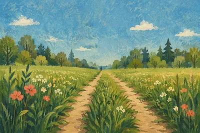 Obedient Footsteps Through a Peaceful Meadow