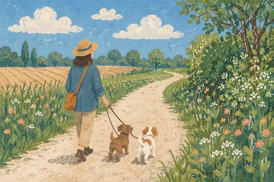 Obedient Footsteps Along a Meadow Path