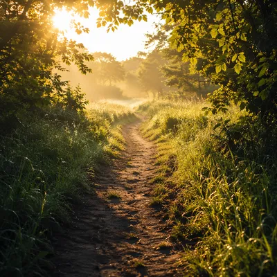 Obedient Footsteps Along a Meadow Path
