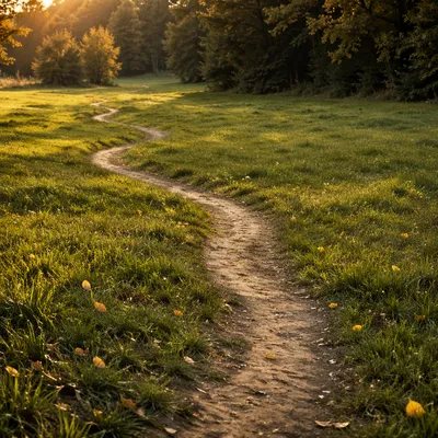 Obedient Footsteps Along a Meadow Path