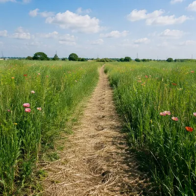 Obedient Footsteps Along a Meadow Path