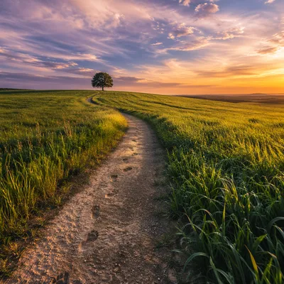 Obedient Footsteps Along a Meadow Path