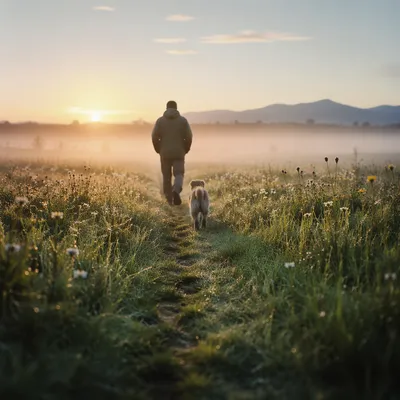 Obedient Footsteps Along a Meadow Path