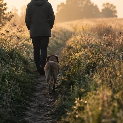 Faithful Footsteps on a Meadow Path