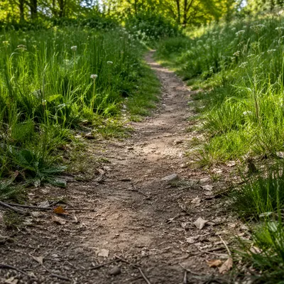 Obedient Footsteps Along a Meadow Path