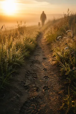 Obedient Footsteps Through Sunrise Meadow