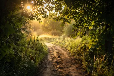 Obedient Footpath Through Morning Meadow