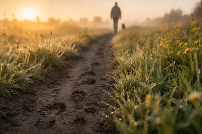 Obedient Footsteps Through Sunrise Meadow