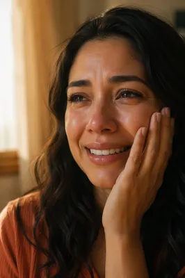 Joyful Mother with Happy Tears Portrait
