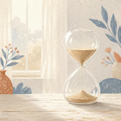Hourglass in Soft Morning Light for Patience