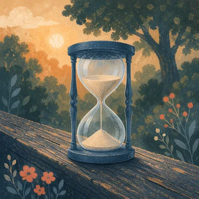 Patient Hourglass in Soft Morning Light