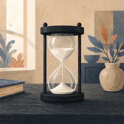 Hourglass in Soft Morning Light
