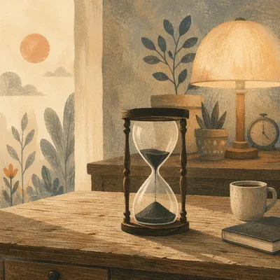 Patient Hourglass in Soft Morning Light