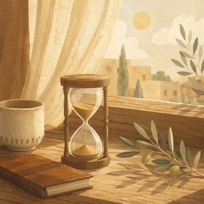 Patience Hourglass in Soft Morning Light