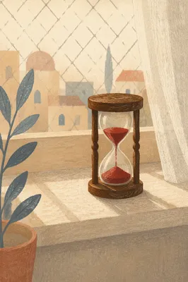 Patience Hourglass in Soft Morning Light