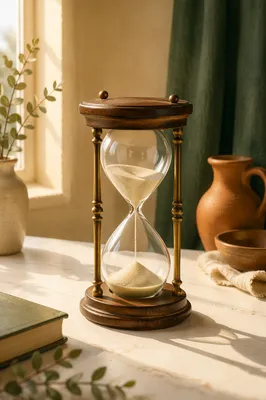Patient Hourglass in Soft Morning Light