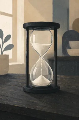 Patient Hourglass in Soft Morning Light