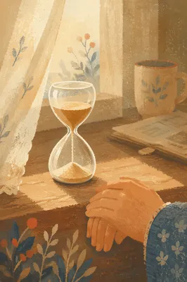Quiet Patience Hourglass in Morning Light