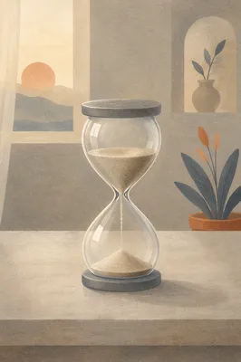 Hourglass in Soft Morning Light