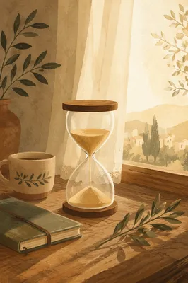 Patience Hourglass in Soft Morning Light