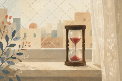 Patient Hourglass in Soft Morning Light