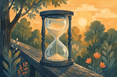 Patient Hourglass in Soft Morning Light