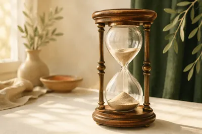 Vintage Hourglass in Soft Morning Light