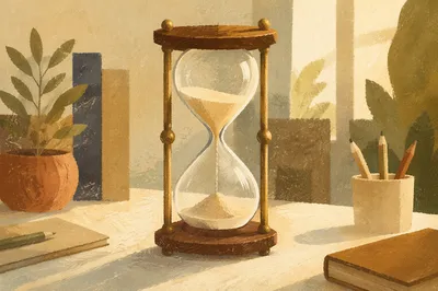 Hourglass in Soft Morning Light