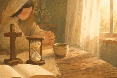 Patience Hourglass in Morning Prayer
