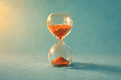 Hourglass of Patience in Morning Light