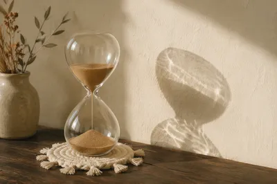 Patient Hourglass in Soft Morning Light