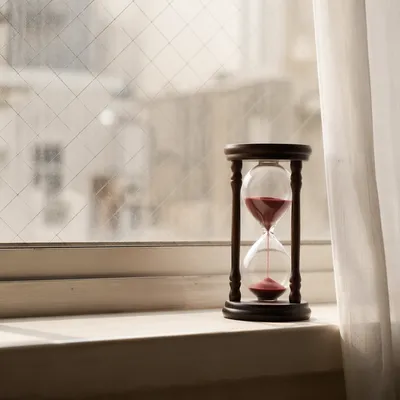 Patient Hourglass in Soft Morning Light
