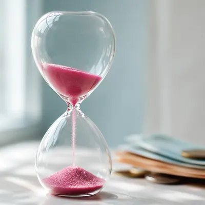 Pink Hourglass in Soft Morning Light