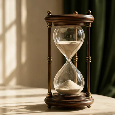 Vintage Hourglass in Soft Morning Light