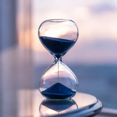 Navy Sand Hourglass in Morning Light
