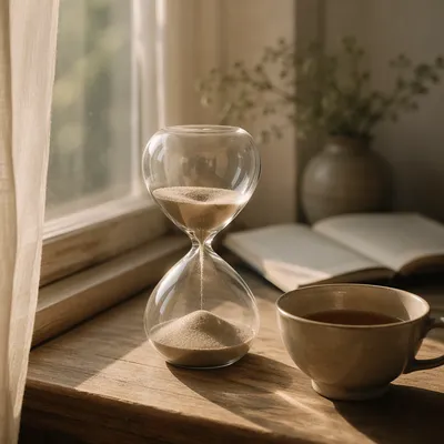 Patient Hourglass in Soft Morning Light