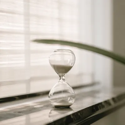 Quiet Patience Hourglass in Morning Light