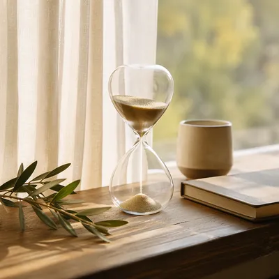 Patient Hourglass in Soft Morning Light