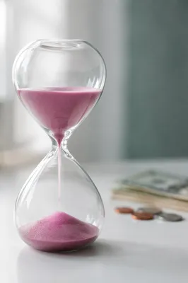 Pink Hourglass in Soft Morning Light