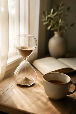 Patience Hourglass in Soft Morning Light