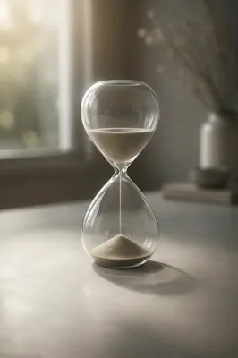 Quiet Patience Hourglass in Morning Light