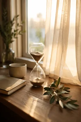 Patient Hourglass in Soft Morning Light