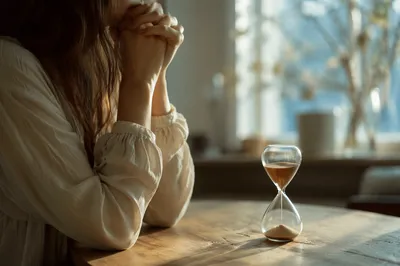 Patient Prayer Beside Morning Hourglass