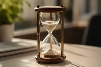 Hourglass in Soft Morning Light