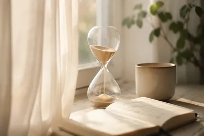 Patient Hourglass in Soft Morning Light
